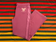 VTG Walt Disney World Embroidered Pink Sweatpants Women's Small Mickey Minnie