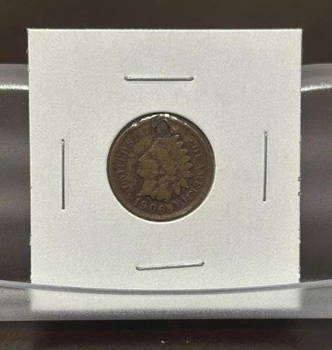 1908 Indian Head Cent Penny- Good Details, Holed for Necklace