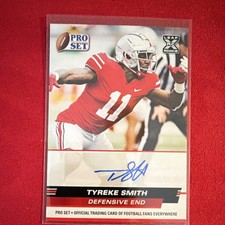 Leaf Pro Set Draft Tyreke Smith Rookie Autographed #PSA-TS2 Football 2022