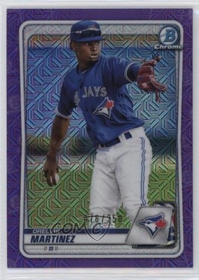 2020 Bowman Chrome Prospects Mega Box Purple Mojo Refractor Orelvis Martinez 1b3