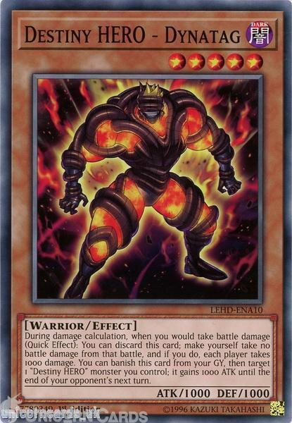 LEHD-ENA10 Destiny HERO - Dynatag 1st Edition Mint YuGiOh Card
