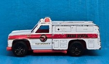 Vintage 1974 Hot Wheels Emergency Unit Fire Truck White Diecast Toy Car 02