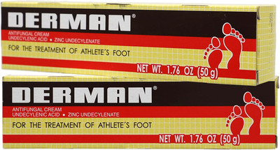 Derman Cream for the Treatment of Athlete'S Foot, 2-Pack of 1.76 Oz Each, 2 Tube