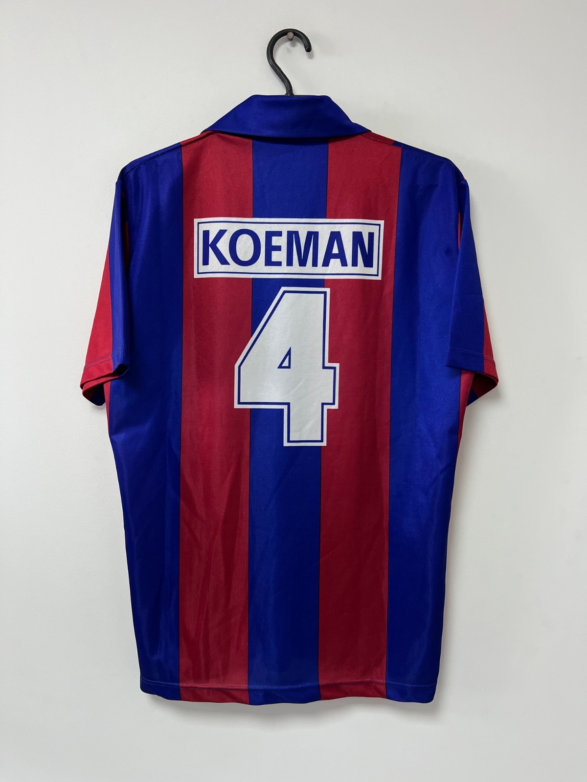 Vintage 90s Barcelona #4 Koeman Jersey Soccer Football Shirt Mens sz M/L