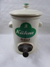 großer Kühne Senfbehälter Keramikbehälter Senfspender Senftopf - guter Zustand