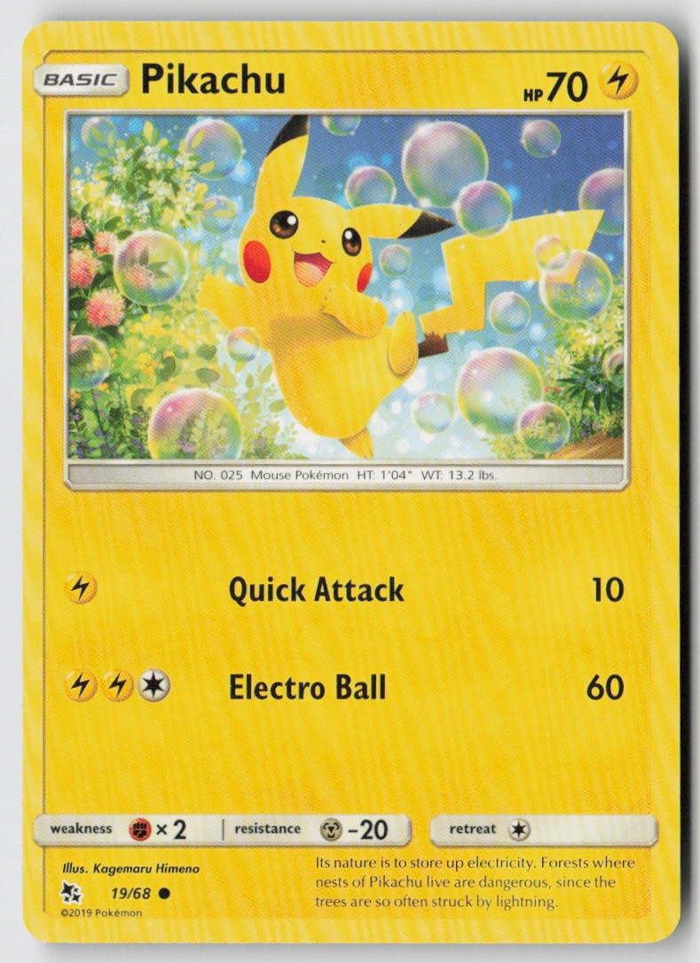 Pikachu 19/68 - Hidden Fates Normal - PTCG - LP