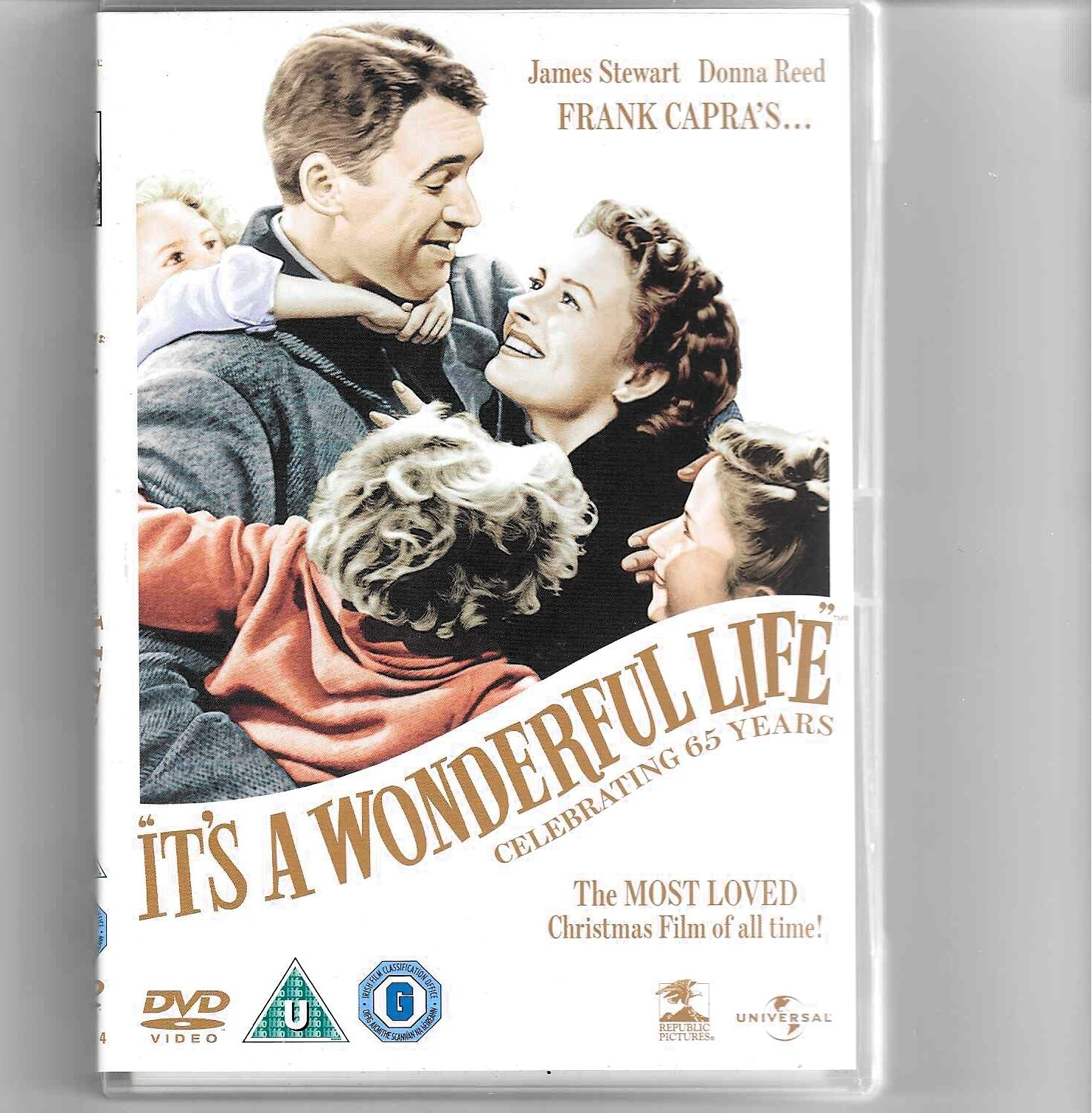Its A Wonderful Life DVD 1946 Film Rated U Family Drama Fantasy 131 Minutes Used
