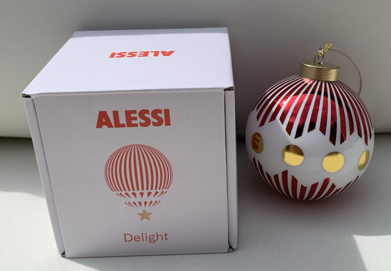 Alessi Delight NZ04SET1, Christmas Tree Bauble, in Blown Glass, Diameter 9 Cm's