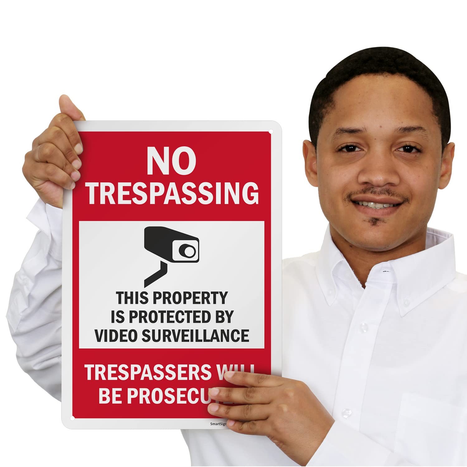 "No Trespassing - This Property is Protected by Video Surveillance" Sign | 10...