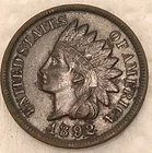 1892 US Indian Head Cent 1C Penny - VF - #14519