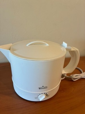 Rival Corded Electric Kettle w/ Temperature Control, 32 oz White