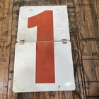 Two Vintage 1950's 60's Gas Service Station Metal Sign Price Flip Numbers 0 To 9