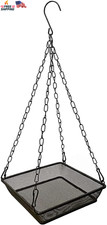 Hanging Bird Feeder Tray Platform Metal Mesh Seed Tray for Bird Feeding Outdoor
