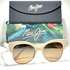 Maui Jim MARIPOSA Ivory Gold Bronze GLASS Round Cat-eye Butterfly HS817-22C