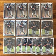 2023 2024 Bowman Luis Guanipa Prospect Card Lot (15) - Chrome &amp; Paper Braves 