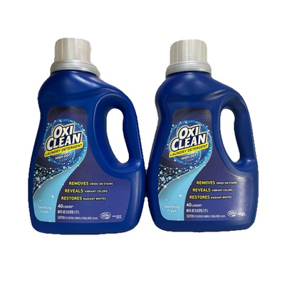 #ad #ad NEW LOT 2 Oxi Clean Liquid Laundry Detergent High Def Clean 40 Loads 60 oz $100.00