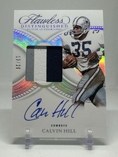CALVIN HILL 2025 FLAWLESS DISTINGUISHED PATCH SILVER COWBOYS AUTO /20