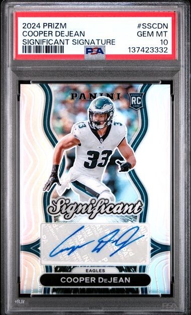 2024 Prizm Cooper DeJean #SS-CDN Significant Signature RC Rookie AUTO PSA 10