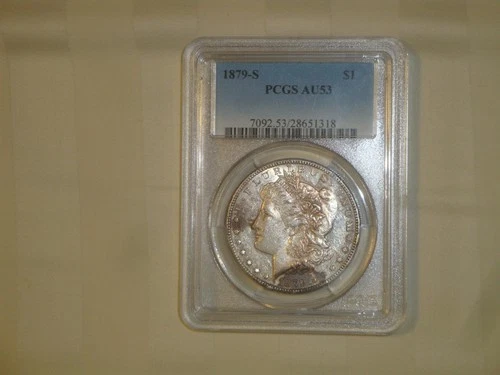 1879 S Morgan Silver $1 Dollar - PCGS - AU 53