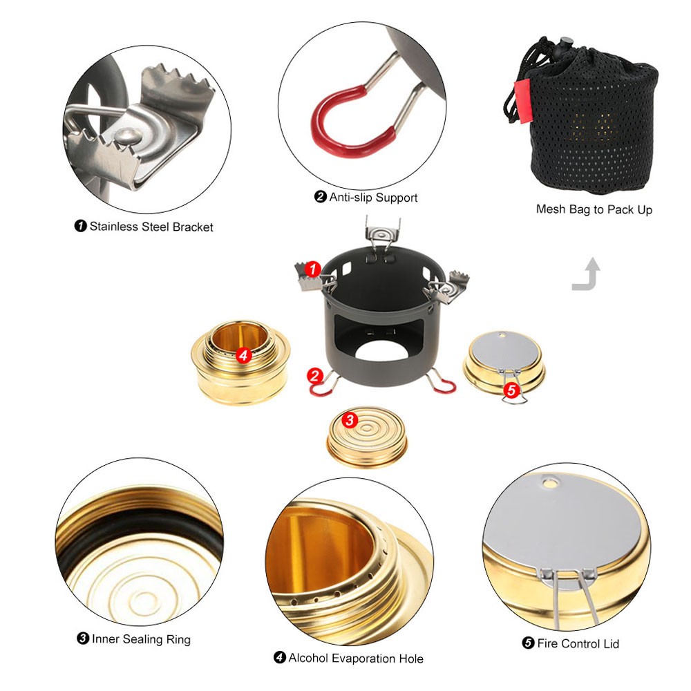 Camping Outdoor Alcohol Burner Camping Stove Alcohol Stove Bracket Suppor