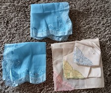 Vintage Lot of 5 Handkerchiefs Ladies Floral Flowers