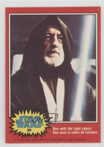 1977 OPC Star Wars #99 Ben with the light sabre!