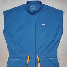 Figs Rafaela Cargo Scrub Jogger Jumpsuit Deep Reef Size Large