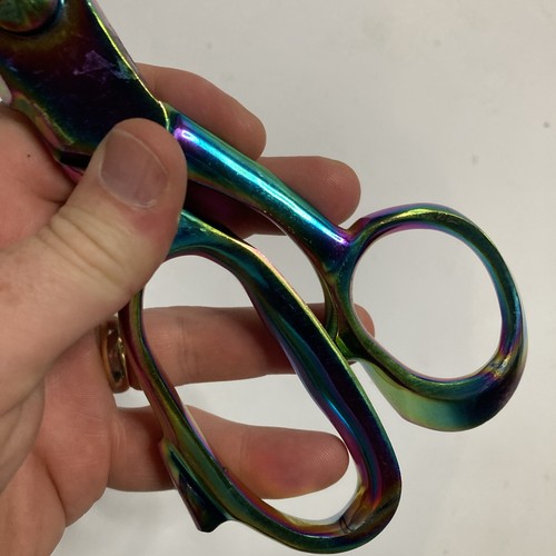 Stainless.S 14” Scissors Pakistan Giant Gigantic Colorful Metal - Picture 3 of 7