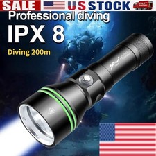 Dive Lights Scuba P70 LED Diving Flashlight High-brightness Underwater Lights US