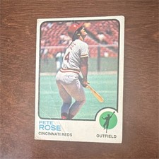 Topps 1973 Pete Rose #130 Cincinnati Reds Baseball Card Base Set