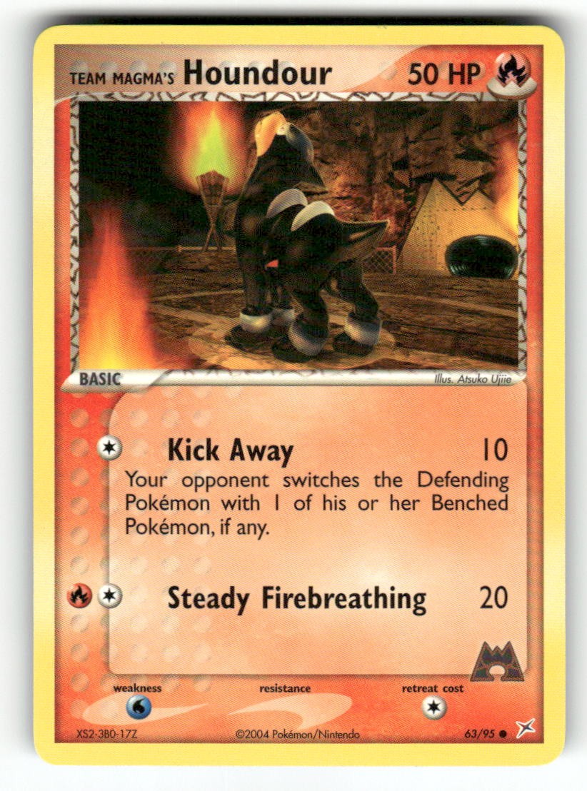 Team Magma's Houndour 63/95 - C Team Magma vs Team Aqua Pokemon NM