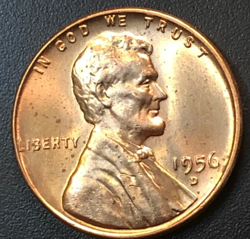 1956D Lincoln Wheat Cent BU Actual Coin Original Luster Collector Penny  Upgrade