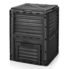 80 Gallon Compost Bin Garden Waste Container Grass Food Trash Barrel Fertilizer