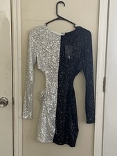 Fashion Nova Women's Long Sleeve Cut Out Mini Dress Size M