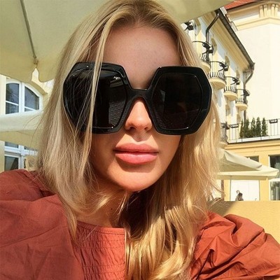 Classic Square Black Sunglasses Women New Brand Design Polygon Sunglasses Ladies