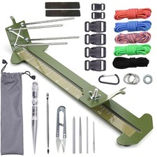 KOKKOYA 2-in-1 Paracord Jig kit Adjustable Length Bracelet Maker Kit Metal Weavi