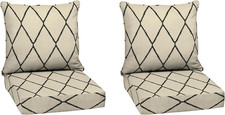 Arden Outdoor Deep Seat Cushion Set 2-Pack , 24 in X 24 In, Weather-Proof, Rain