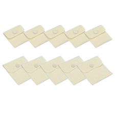 10 Pcs 4x4 Inch/3x3 Inch Jewelry Pouches, Velvet with Snap Button Yellow