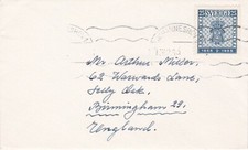 1965 Sweden cover sent from Johanneshov to Birmingham England