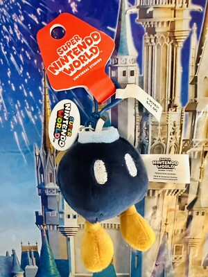 Universal Studio Super Nintendo World Bomb Mini Keychain Plush NWT