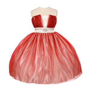 red junior bridesmaid dresses