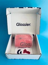 Glossier Atlanta Exclusive Mini Red Beauty Makeup Bag + Dust Bag + Free Sticker