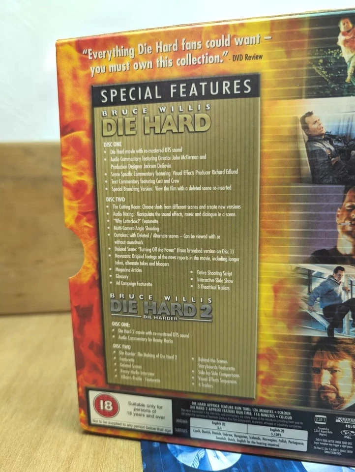 DIE HARD / DIE HARD 2 - SPECIAL EDITION 4 DVD Box Set Bruce Willis Action Movies - Image 4 of 4