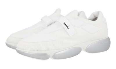 PRADA Bike Cloudbust Sneaker - 1E293I - Weiss Chrom Silber - NEU -  40 UK 7