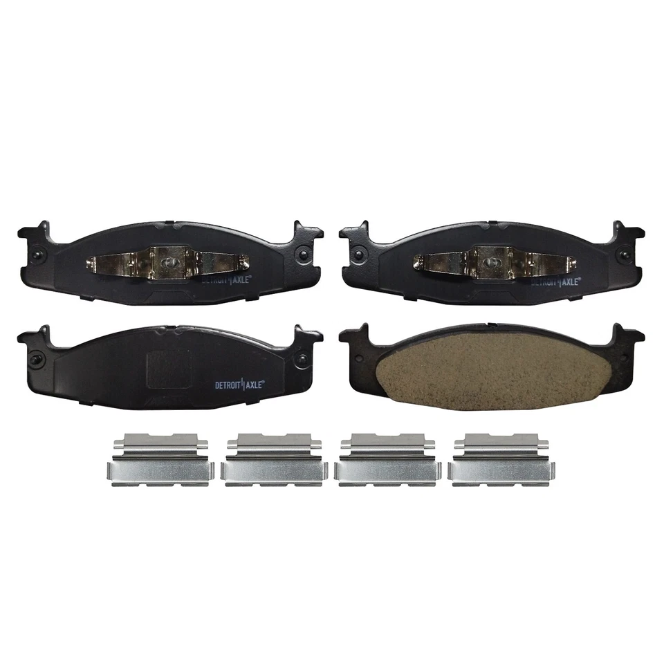 Pastillas de freno delanteras con juego de hardware para Ford E-150 Econoline Club Wagon F-150 Bronco Foto 3 de 4