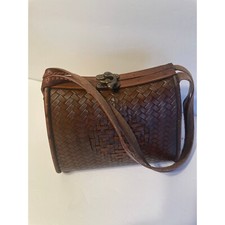Vintage Wood and Leather Handbag Box Handbag Vintage Purse