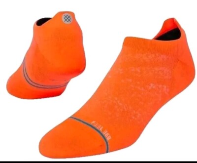 Stance Run Ul Tab No Show Socks, Coral, Size: 