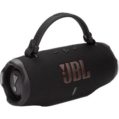 JBL Charge 6 Portable Waterproof Bluetooth Speaker with Carrying Strap (Black)