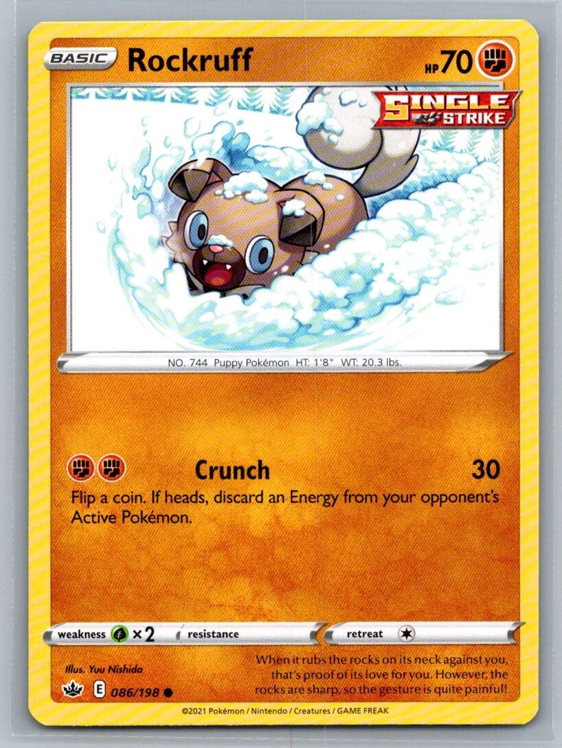 Rockruff 86/198 Chilling Reign Common Pokémon TCG 2021