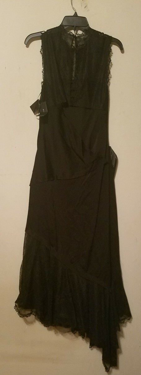 bcbgmaxazria asymmetrical lace dress NWT BCBG MAXAZRIA Lace Asymmetrical Cutout Dress Color Black sz small